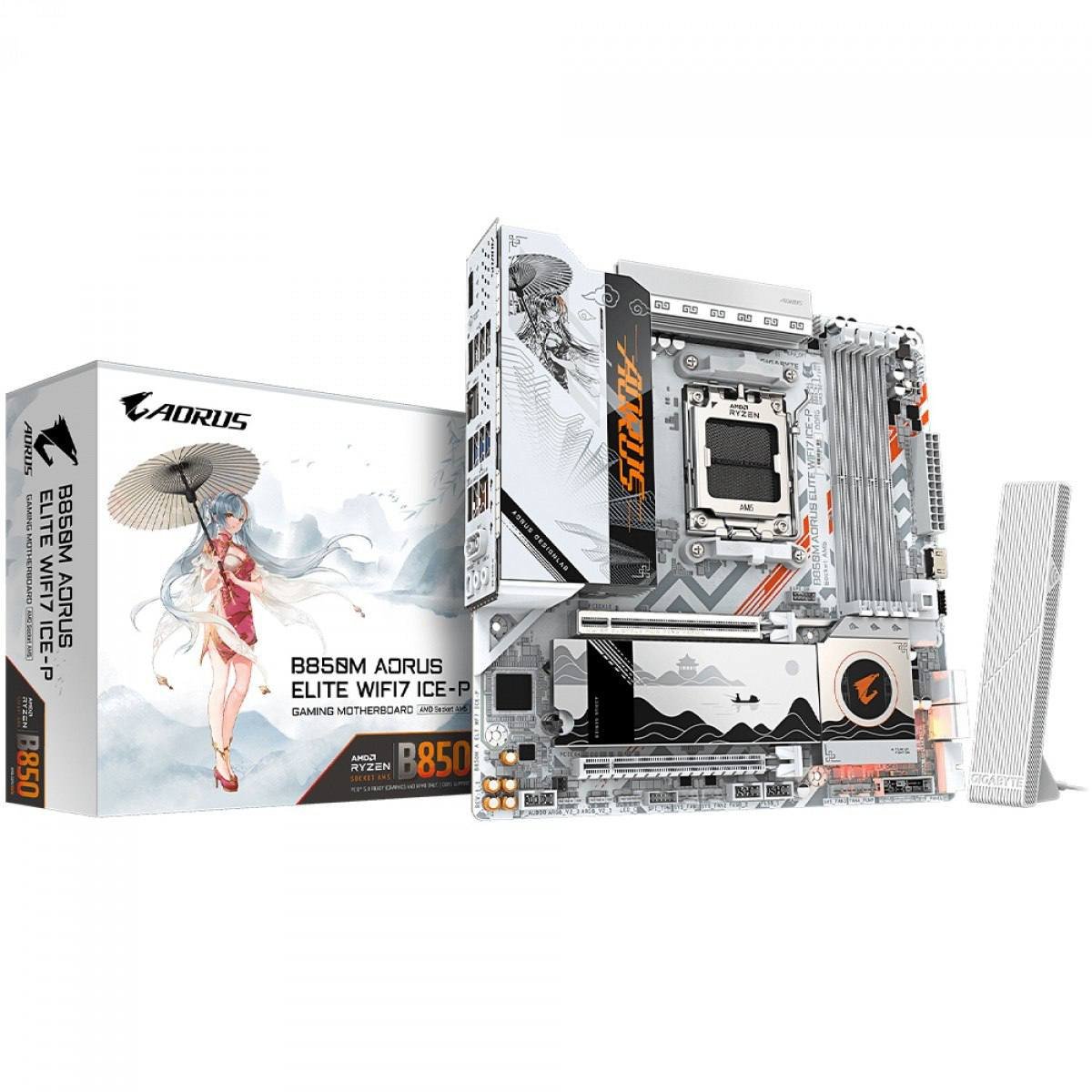 Placa Mãe Gigabyte B850M Aorus Elite WiFi7 ICE-P 🛒