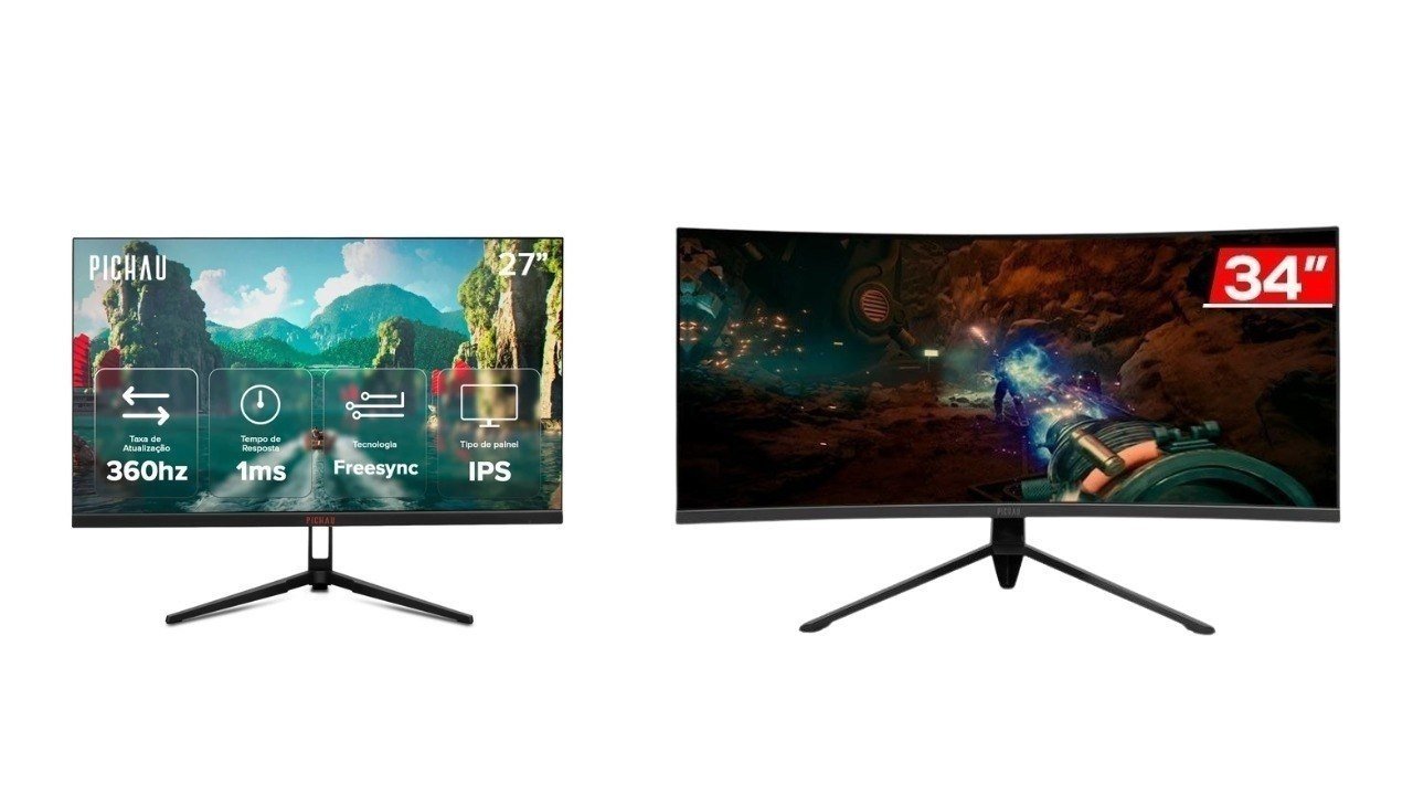 Monitor Gamer Pichau Nexus 34 GO, 34 Pol, VA, Ultrawide, Curvo WQHD, 1ms, 165Hz 🛒