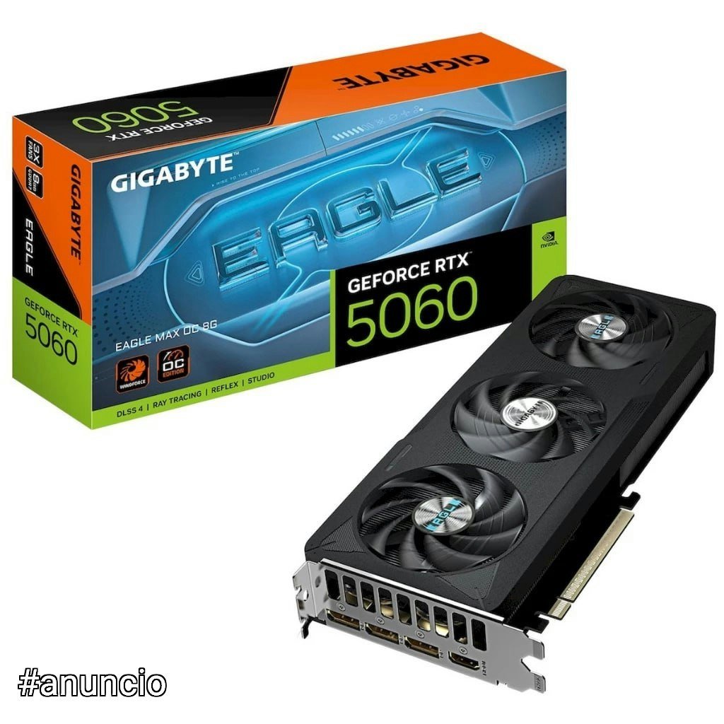 Placa de Vídeo Gigabyte GeForce RTX 5060 EAGLE MAX OC 🛒