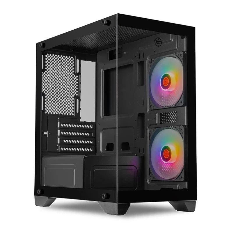 Gabinete Gamer TGT Gladiator, Rainbow, Mid-Tower, Lateral de Vidro, Com 2 Fans, Preto 🛒