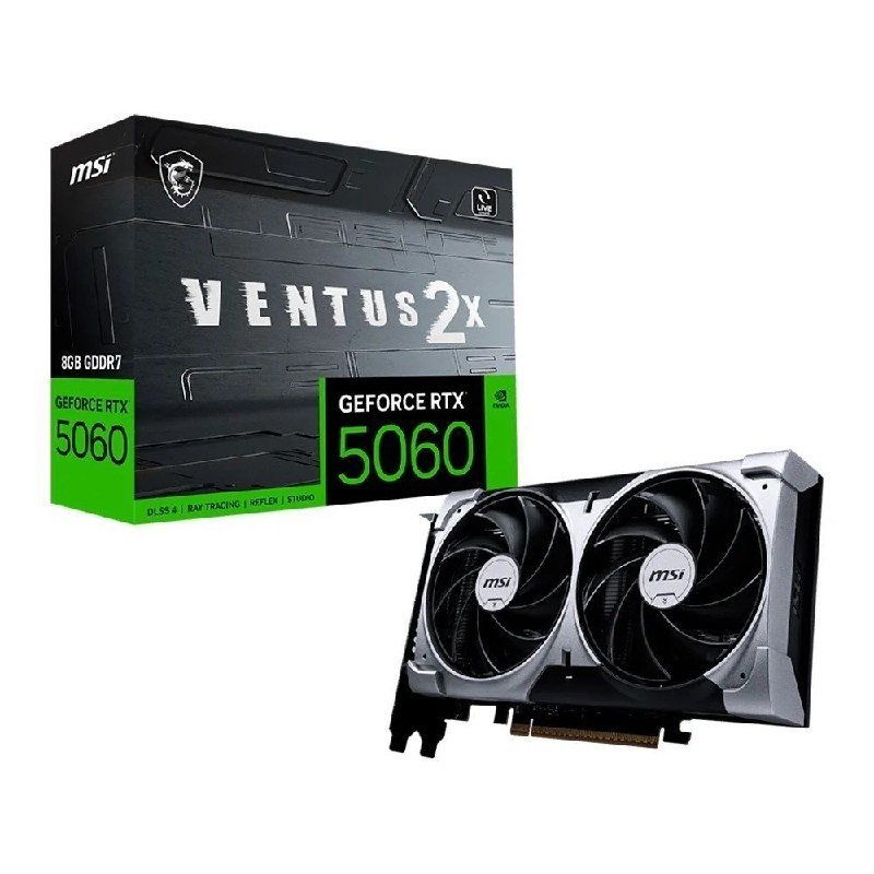 Placa de Vídeo MSI GeForce RTX 5050 8G VENTUS 2X OC NVIDIA GeForce, 8GB GDDR6 🛒