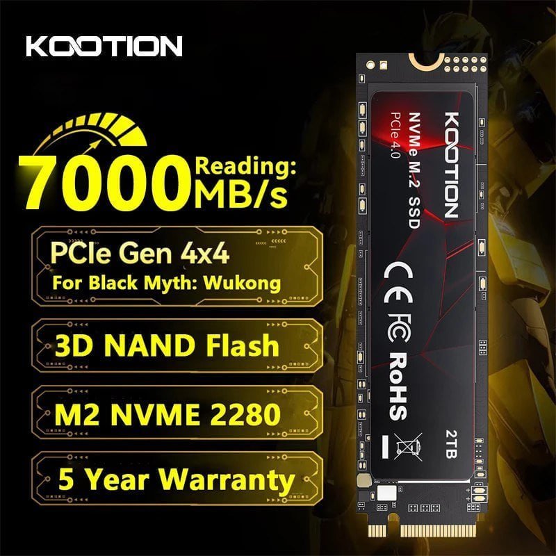 SSD 1TB NVME Kootion M2 7000MB/s PCIE 4.0X4 🛒