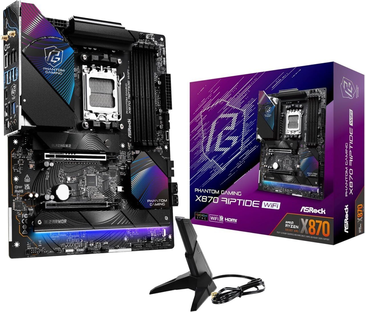 Placa Mãe ASRock Phantom Gaming X870 Riptide WiFi 7 🛒