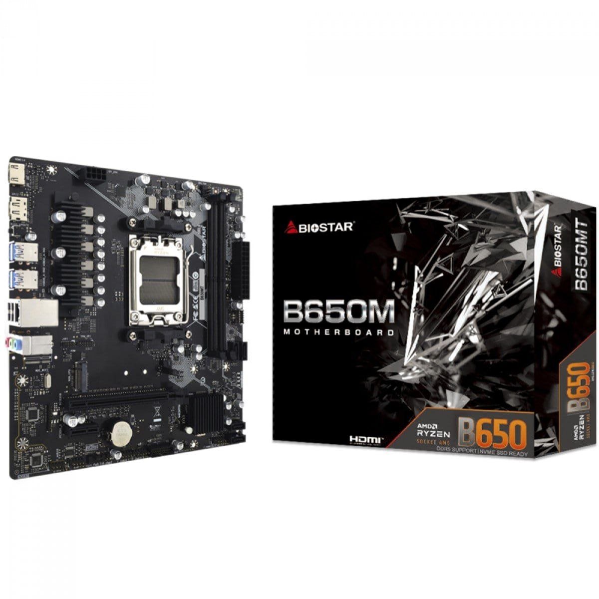 Placa-mãe Biostar B650MT, Chipset B650, AMD AM5, MATX, DDR5 🛒