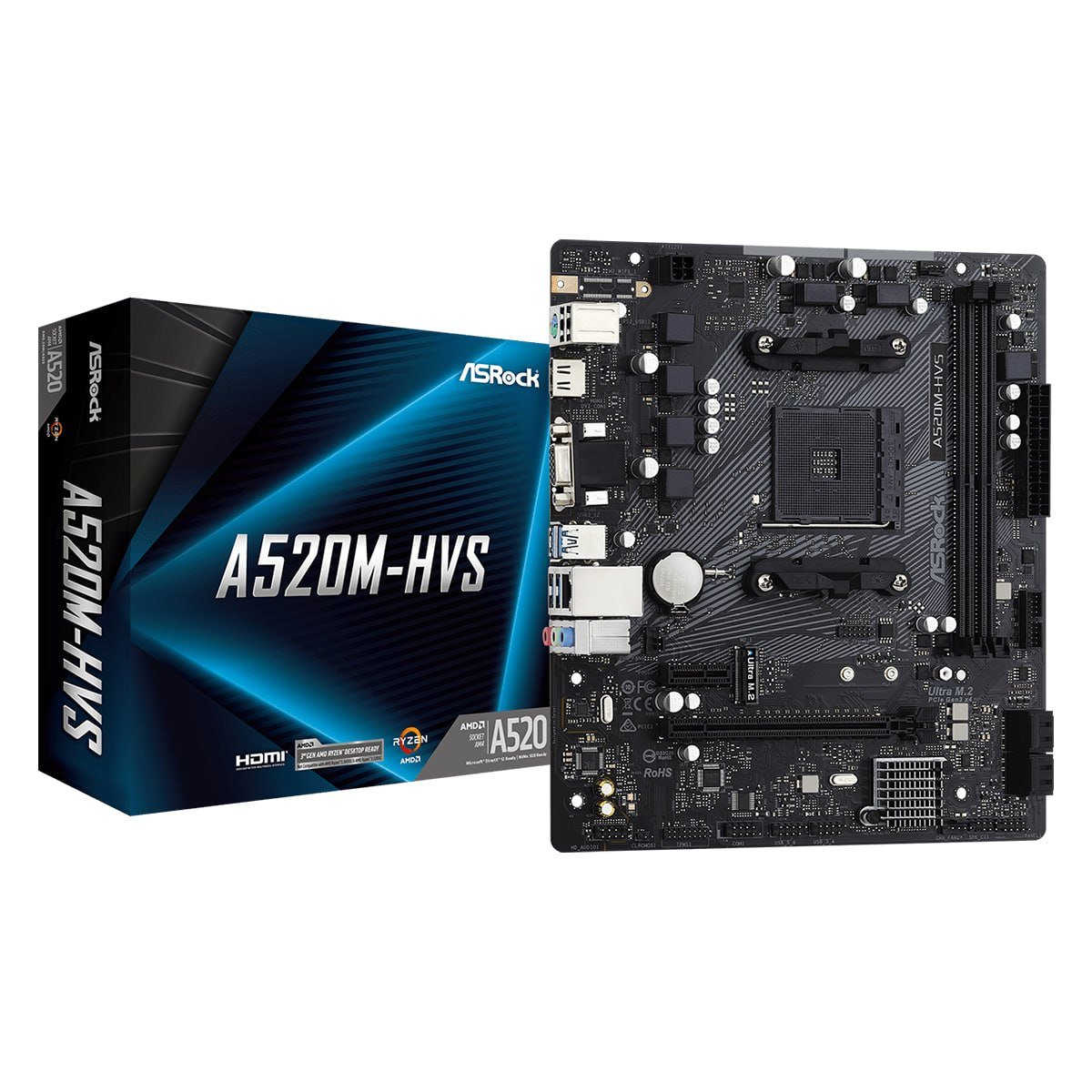 Placa Mãe ASRock A520M-HVS 🛒