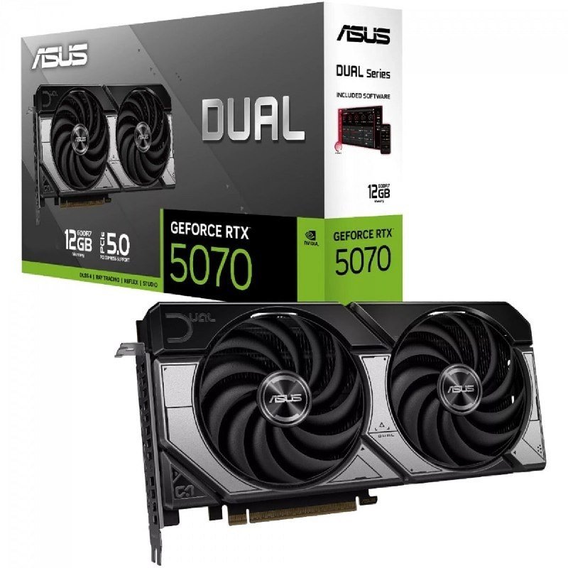 Placa de Vídeo Asus Dual NVIDIA GeForce RTX 5070, 12GB, GDDR7, DLSS, Ray Tracing, DUAL-RTX5070-12G 🛒
