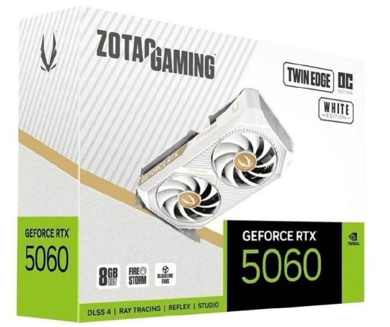 Placa de Vídeo Zotac RTX 5060 8gb Twin Edge Oc White 🛒