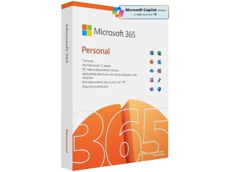 Microsoft 365 Personal Office 365 apps 1TB - 1 Usuário Assinatura Anual 🛒