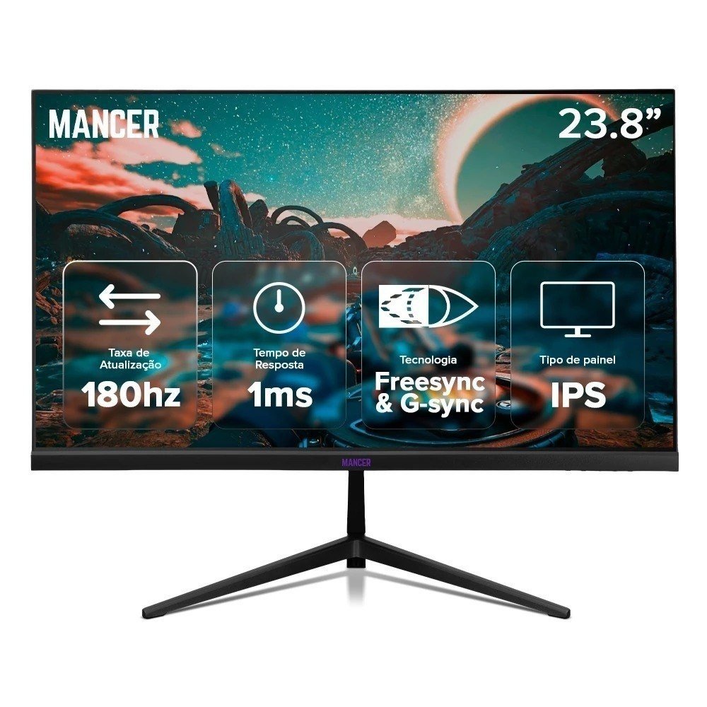 Monitor Gamer Mancer Valak QUAD HD 24" IPS 180Hz 1ms 🛒
