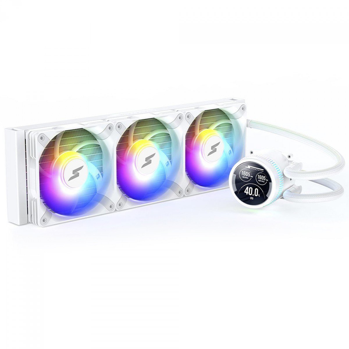 Water Cooler SuperFrame ISENGARD SMART, ARGB, 360mm, Intel-AMD, Controladora, White, SF-W360W-S 🛒