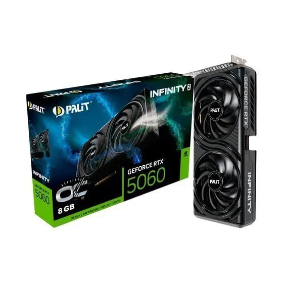 Placa de Video Palit GeForce RTX 5060 8GB INFINITY 2 OC GDDR7 128bits - NE75060V19P1-GB2063L 🛒
