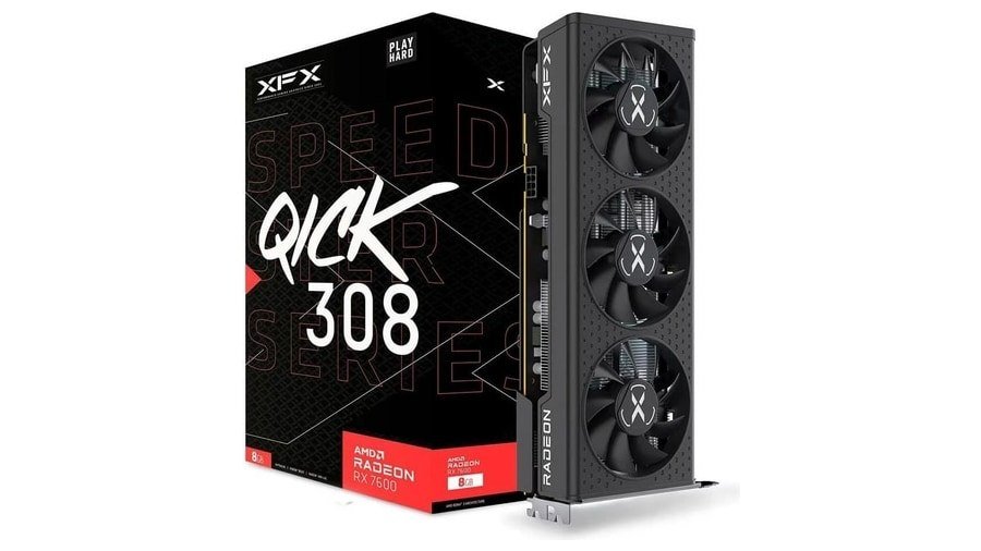 Placa de Vídeo RX 7600 Series Graphics Cards XFX AMD Radeon, 8GB GDDR6 - RX-76PQICKBY 🛒