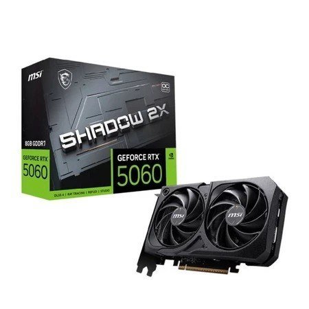 Placa de Vídeo NVIDIA GeForce MSI RTX5060 8GB GDDR7 128BITS SHADOW 2X OC 🛒