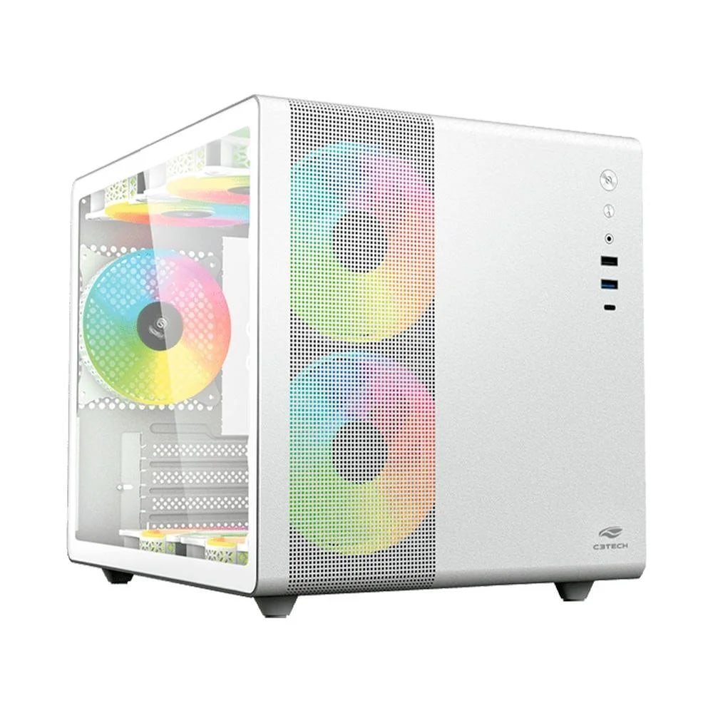 Gabinete Gamer C3Tech Gaming Aquarius MT-G710WH 🛒