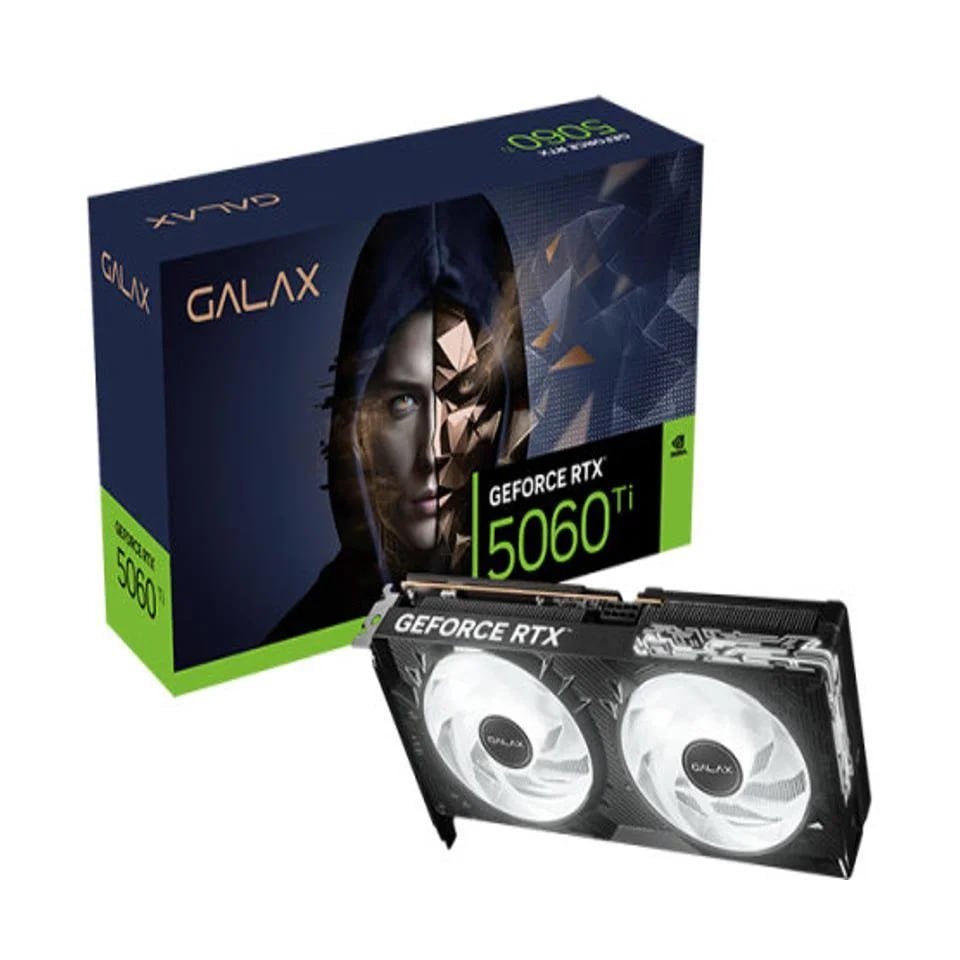 Placa De Vídeo Nvidia Geforce Galax RTX5060ti 16gb Gddr7 128 Bits Black Gf 1-click Oc - 561zn8mdcpoc 🛒