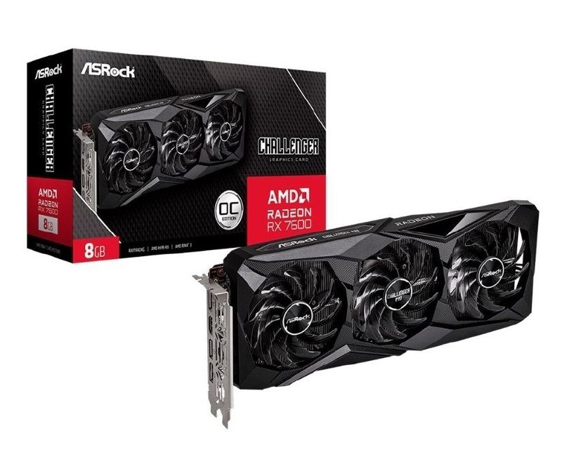 Placa de Vídeo AsRock AMD Radeon RX 7600 Challenger Pro OC 8GB GDDR6 🛒