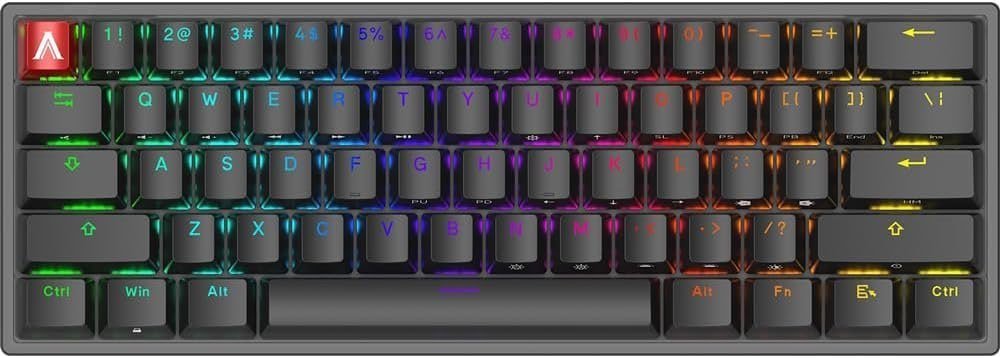 Teclado Mecânico Gamer AGON AGK600 Cherry MX Red Switch Hot-Swappable US RGB 360° 60% 🛒