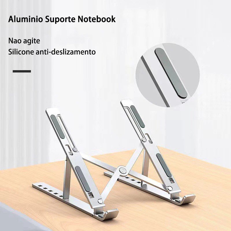 Suporte para Laptop de Alumínio Dobrável 🛒