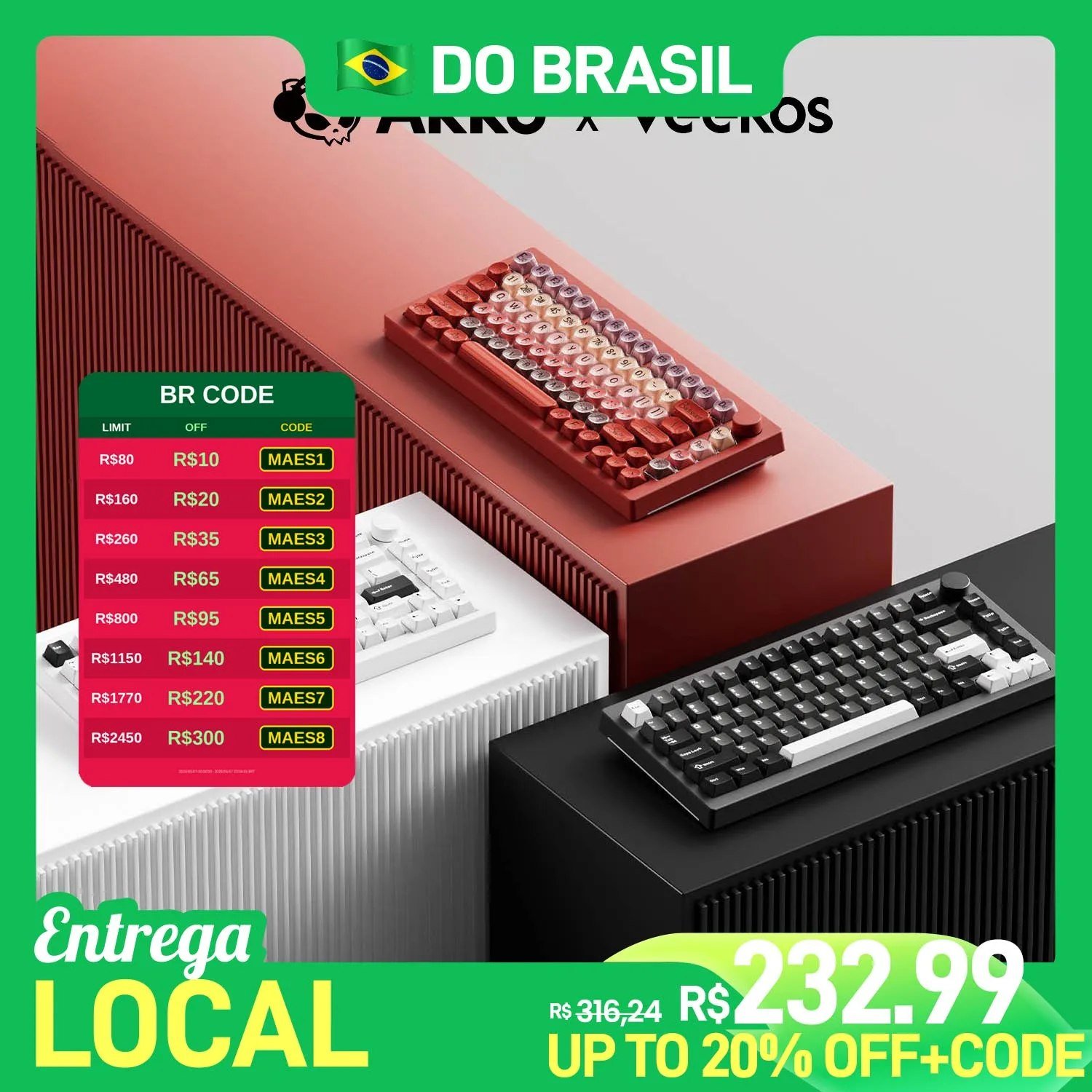 Teclado Mecânico Akko Veekos 5075S/K75 🛒