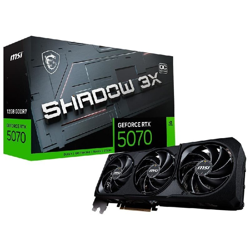 Placa de Vídeo MSI RTX 5070 12G SHADOW 3X OC NVIDIA GeForce 🛒