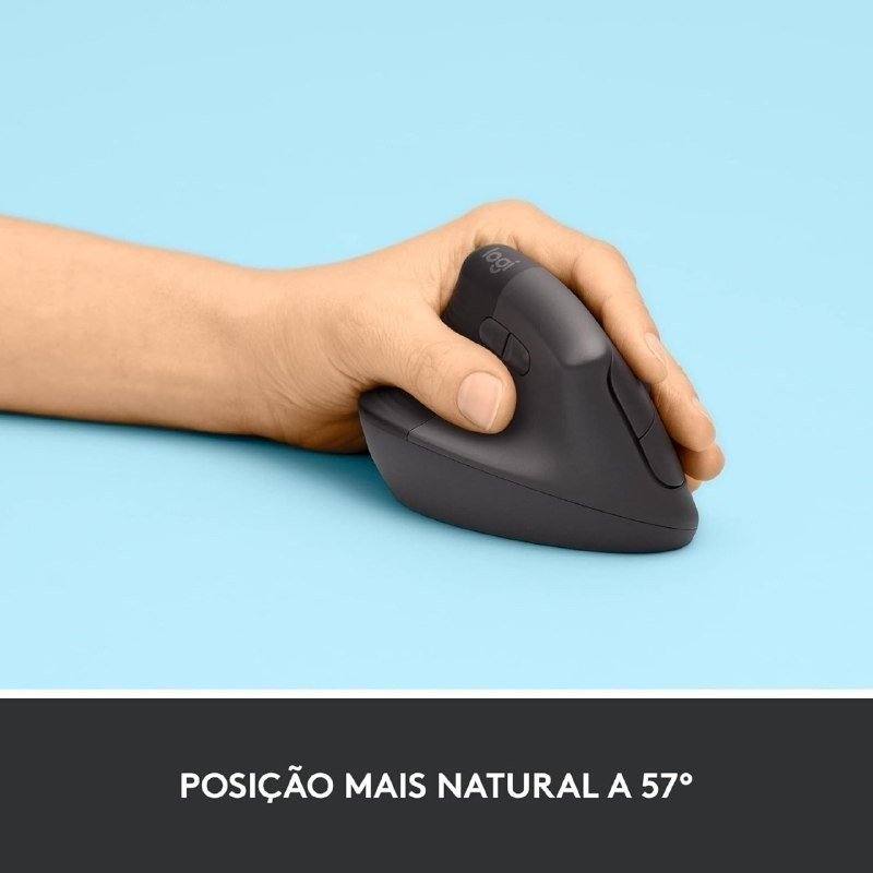 Mouse Logitech Lift Left Ergonômico (Canhoto) 🛒