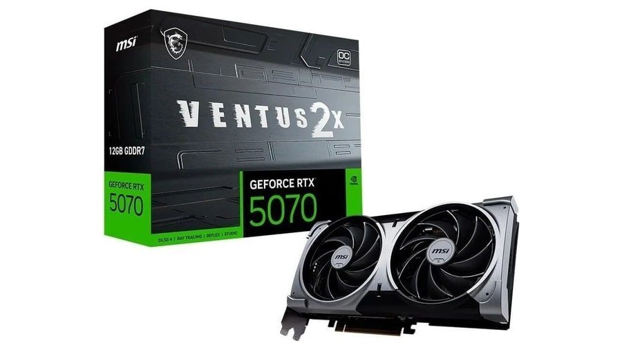 Placa de Vídeo MSI GeForce RTX 5070 12G VENTUS 2X OC 🛒