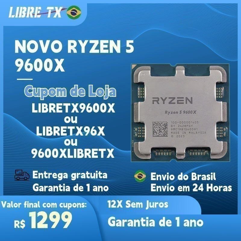 Processador AMD Ryzen 5 9600X 🛒
