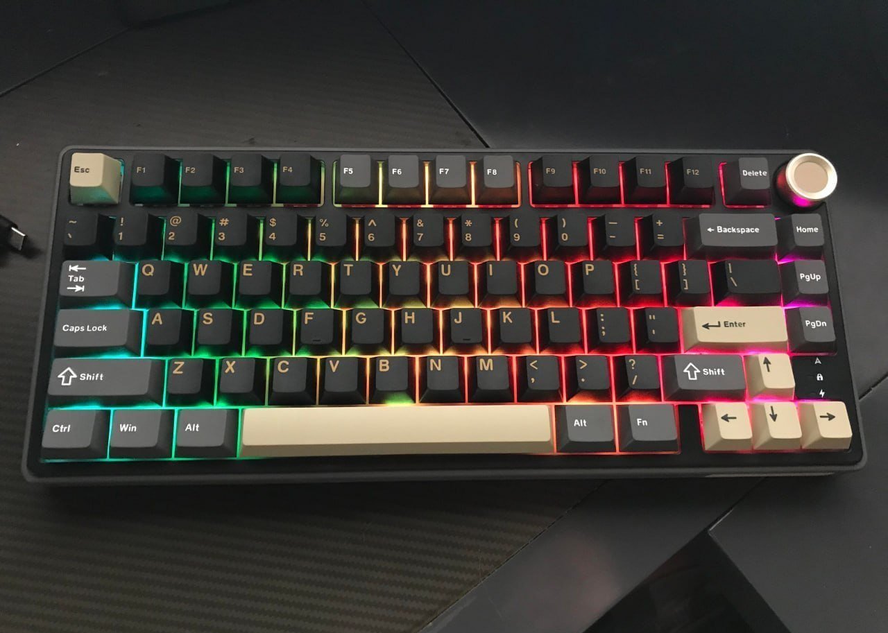 Teclado Mecânico Royal Kludge RK R75, RGB, PBT, Switch RK Hot Swap, Com Knob de Volume 🛒