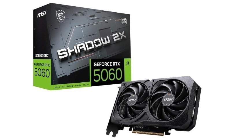 Placa de Video MSI RTX 5060 Shadow 2X OC, 8GB 🛒