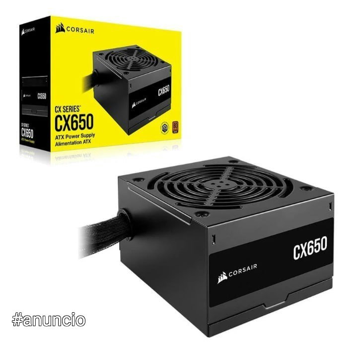 Fonte Corsair CX Series CX650, 650W, 80 Plus Bronze, Com Cabo, Preto - CP-9020278-BR 🛒