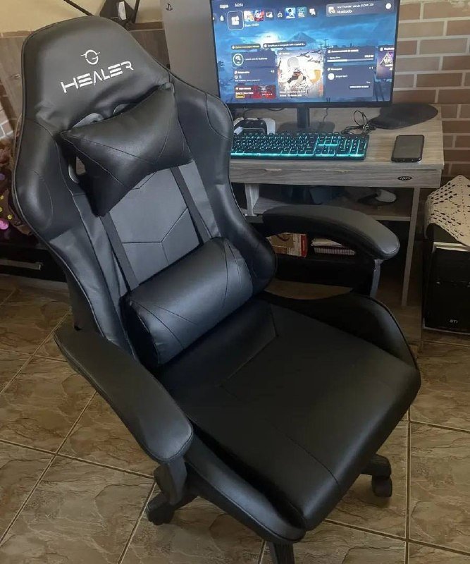 Cadeira Gamer Wells Preta Healer 🛒