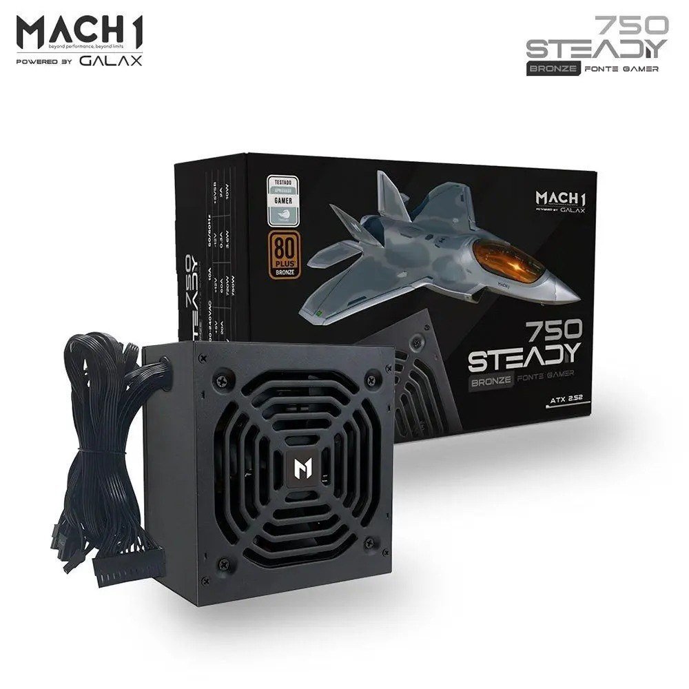 Fonte Mach1 Steady 750W 80 Plus Bronze 🛒