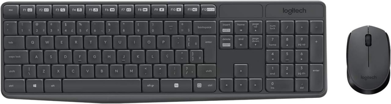 Combo Teclado e Mouse sem fio Logitech MK235 🛒