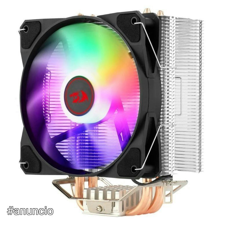 Air Cooler Redragon Tyr, LED Rainbow, AMD/Intel, 120mm, Preto - CC-9104 🛒