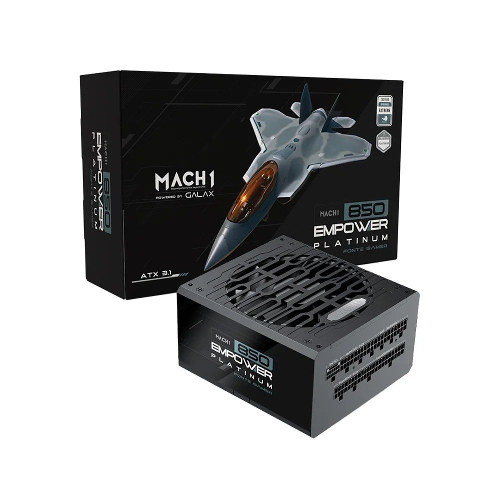 Fonte Mach1 Empower 850W Platinum Modular 🛒