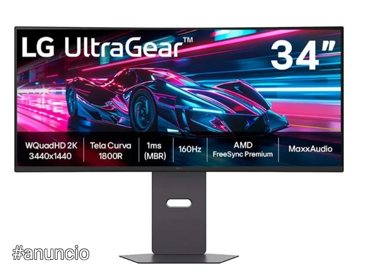 Monitor Gamer Curvo LG UltraGear 34" QHD 160Hz 1ms 🛒