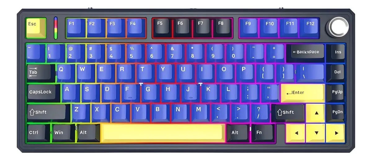 Teclado Mecanico Gamer Sem Fio Fire Phoenix Bk-f75 Pro 🛒