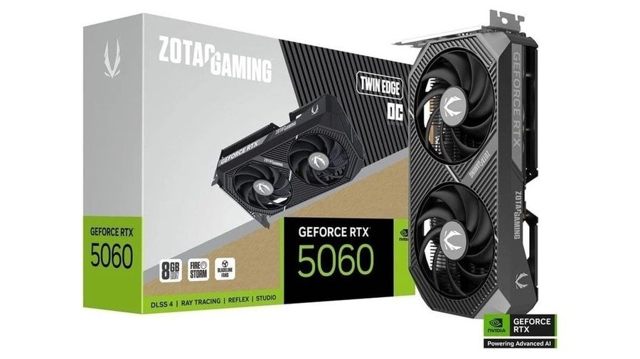 Placa de Vídeo GPU Zotac Gaming Geforce RTX 5060 8GB 128bits GDDR7 Twin Edge OC 🛒