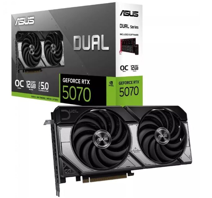 Placa de Vídeo Asus Dual NVIDIA GeForce RTX 5070 OC 12GB GDDR7 DLSS Ray Tracing 🛒