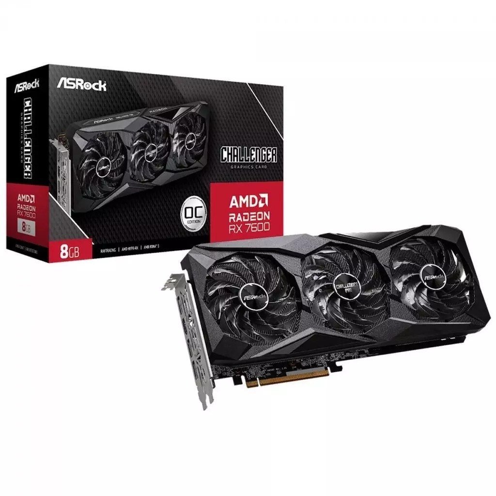 Placa de Vídeo AsRock AMD Radeon RX 7600 Challenger Pro OC, 8GB 🛒