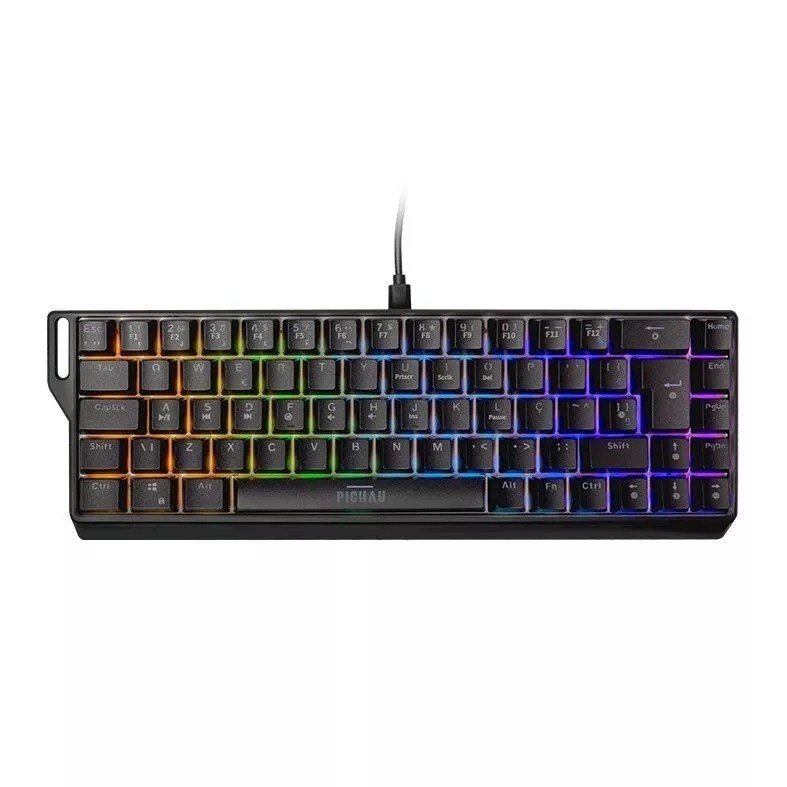 Teclado Magnético Pichau Virgo Pro, ARGB, Switch Vermelho, Preto 🛒