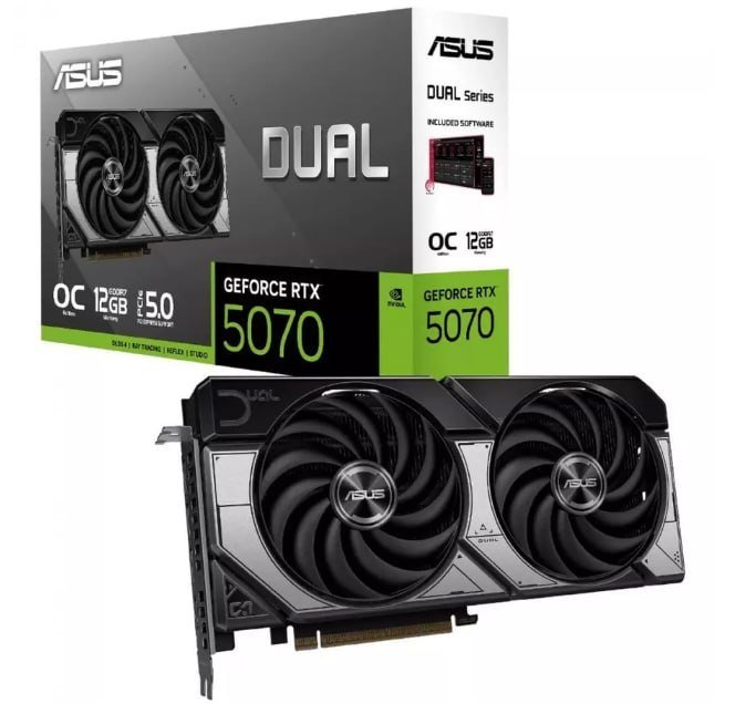 Placa de Vídeo Asus Dual NVIDIA GeForce RTX 5070 OC 12GB GDDR7 DLSS Ray Tracing 🛒