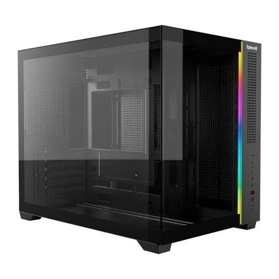 Gabinete Gamer Redragon Wideload Mini Lite RGB, Mini Tower, M-ATX, Sem Fans, Preto 🛒