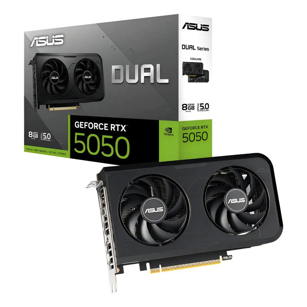 PLACA DE VÍDEO ASUS RTX 5050 DUAL 8GB GDDR6 128 BITS 2X OC 🛒
