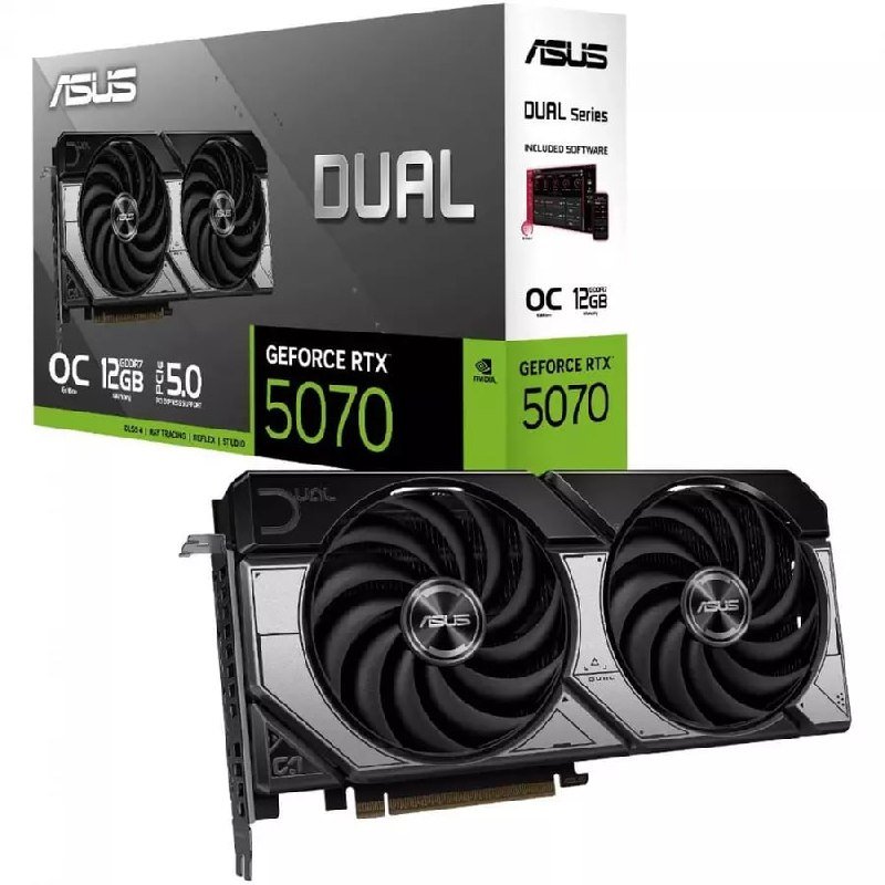 Placa de Vídeo Asus Dual NVIDIA GeForce RTX 5070 OC 12GB GDDR7 🛒