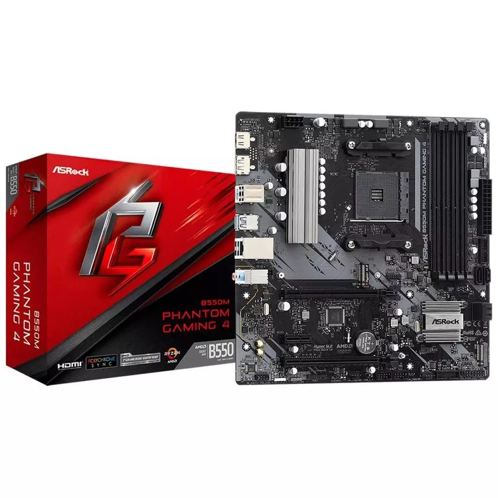 Placa Mãe AsRock B550M Phantom Gaming 4 🛒