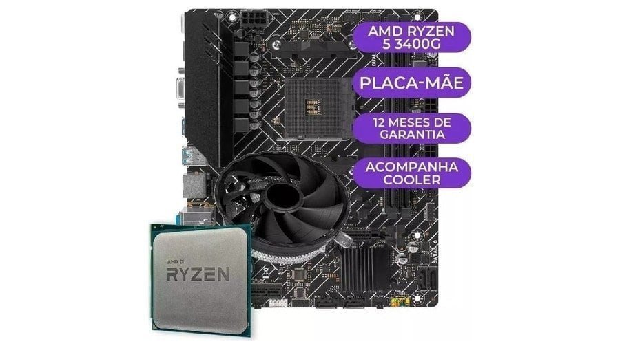 Kit Upgrade Gamer AMD Ryzen 5 3400G + B450M 🛒