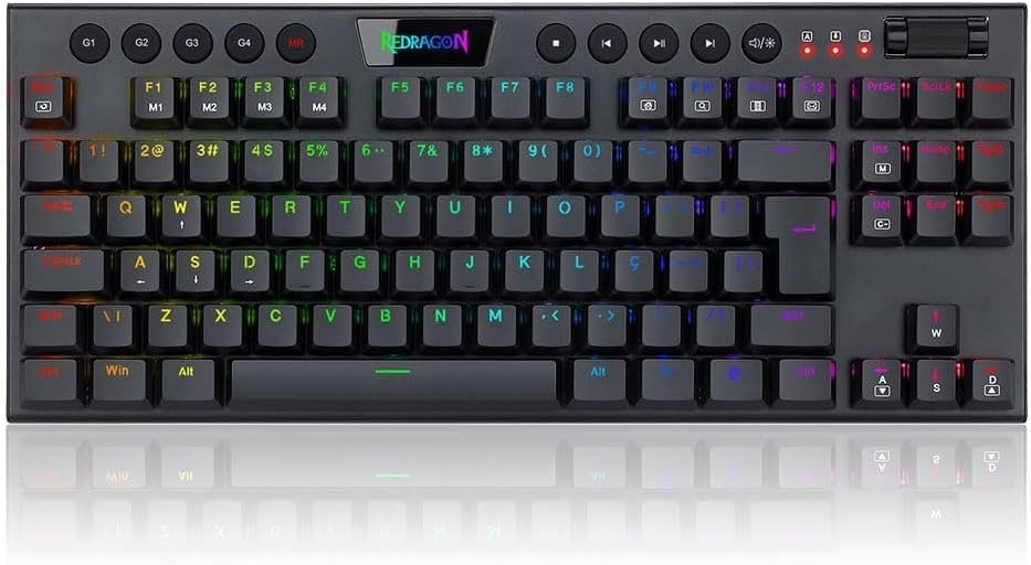 Teclado Mecânico Low Profile Redragon Horus TKL Preto Switch Brown 🛒