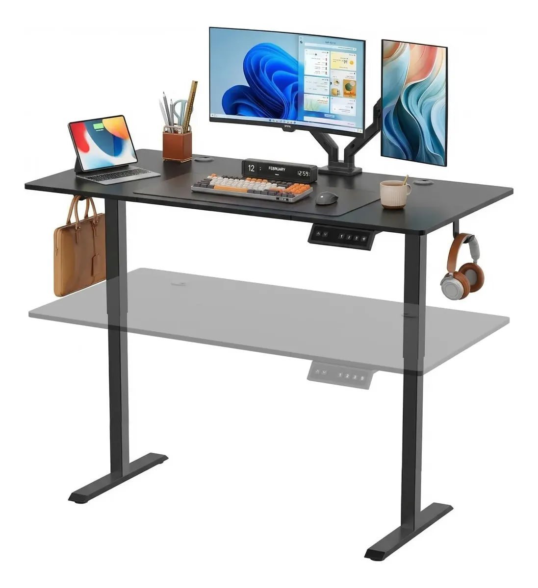 Mesa Gamer com Regulagem de Altura Elétrico C/ Tampo 120cm Silencioso 💻