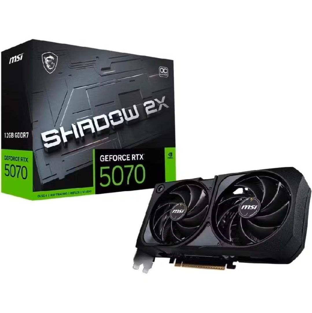Placa de Vídeo MSI RTX 5070 Shadow 2X OC 12GB 🛒